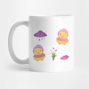 Duck Set | Raincoat Duck | Duck In The Rain | Rain Duck Mug